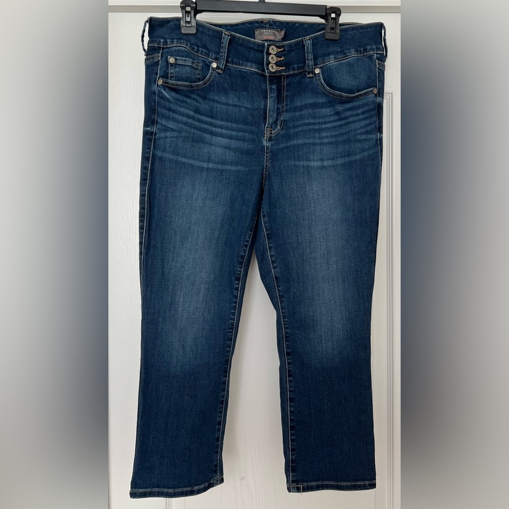 TORRID Crop Legging Super Soft Hi Rise Dark Wash Jeans Size 16